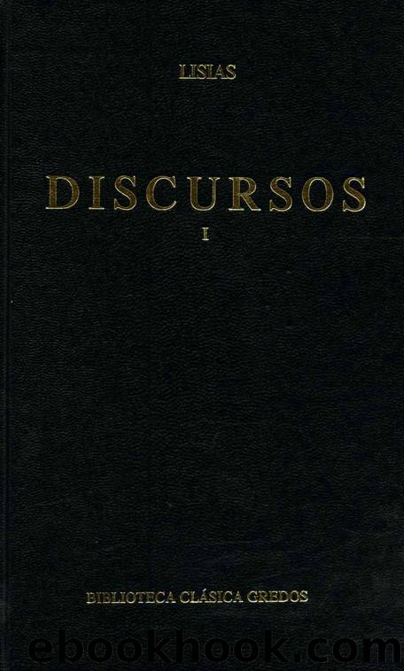 Discursos I (Biblioteca ClÃ¡sica Gredos) by Lisias