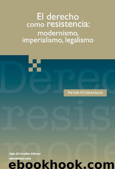 El derecho como resistencia: modernismo, imperialismo, legalismo by Fitzpatrick Peter