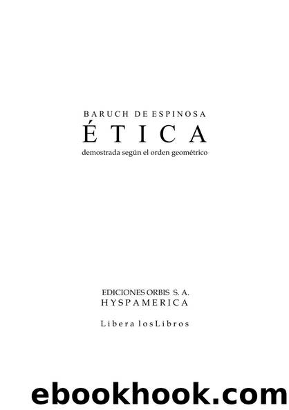 Etica by Baruch Spinoza