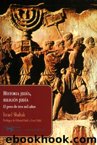 Historia judía, religión judía by Israel Shahak