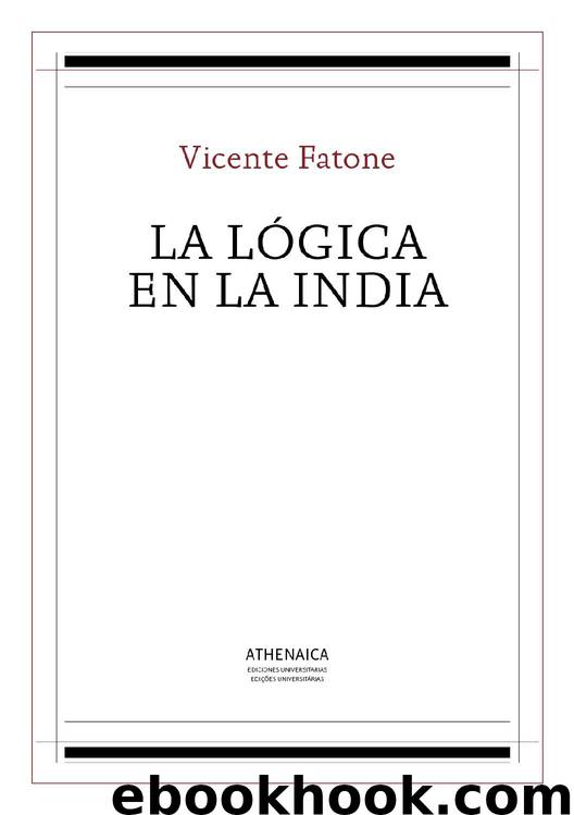 La lógica en la India by Vicente Fatone